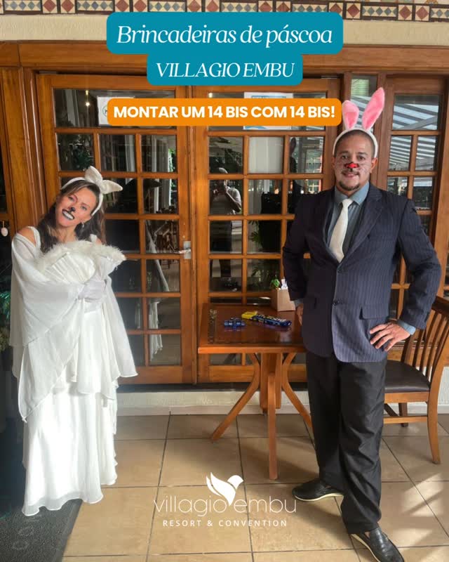 🐰🍫 Páscoa divertida no Villagio Embu!
Que tal transformar chocolate em brincadeira? Aqui no Villagio Embu, a criançada vai soltar a imaginação em uma atividade especial: montar um 14-Bis com 14 chocolates Bis! 😍🍬
Além de deliciosa, a experiência estimula a criatividade e garante momentos inesquecíveis em família durante o feriado. 💛
Traga as crianças para viver uma Páscoa cheia de diversão e sorrisos!
⏳ Ainda dá tempo de fazer sua reserva!
#VillagioEmbu #PáscoaDivertida #FeriadoDePáscoa #ViagemEmFamília #ExperiênciaÚnica Chocolate DiversãoEmFamília AindaDáTempo