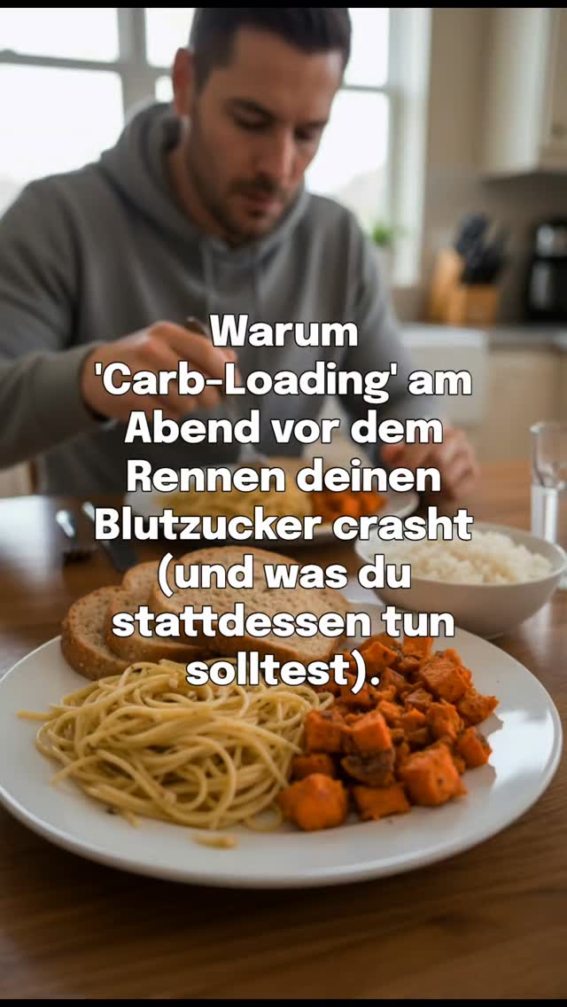 Viele machen am Abend vor dem Rennen den gleichen Fehler: Sie versuchen, ihre Speicher in einer einzigen Mahlzeit „vollzuladen“. Viel Pasta, viel Brot, viel Reis und oft mehr, als der Körper in diesem Moment überhaupt sinnvoll verarbeiten kann. Biochemisch ist genau das problematisch.
Wenn du am Vorabend eine sehr große Menge Kohlenhydrate auf einmal isst, steigt dein Blutzucker stark an. Darauf reagiert dein Körper mit einer entsprechend hohen Insulinausschüttung. Je nach Stoffwechsellage, Aktivität des Tages und individueller Insulinsensitivität kann das dazu führen, dass dein Blutzucker in der Nacht oder am nächsten Morgen unnötig instabil wird. Dazu kommen oft Völlegefühl, schlechterer Schlaf, mehr Wasserbindung und ein Verdauungssystem, das nachts eher arbeitet als regeneriert.
Das Problem ist also nicht Carb-Loading an sich.
Das Problem ist die falsche Umsetzung.
Was stattdessen sinnvoll ist:
Fülle deine Speicher nicht panisch in einer Mahlzeit, sondern planvoll über die letzten 24 bis 48 Stunden. Setze auf leicht verdauliche Kohlenhydrate, halte Ballaststoffe und Fett eher moderat, vermeide Experimente und iss am Abend vorher nicht maximal viel, sondern so, dass deine Speicher voll sind, ohne dass dein Darm rebelliert.
Was du am Start brauchst, ist nicht einen maximal überfüllten Magen. Du brauchst stabile Glykogenspeicher, einen ruhigen Darm und einen Blutzucker, der nicht schon vor dem ersten Kilometer Achterbahn fährt.
Carb-Loading ist kein „viel hilft viel“.
Es ist Stoffwechselstrategie.
Wenn du mehr über die Biochemie hinter Leistung, Regeneration und Ausdauersport verstehen willst, dann folge @annagoetz.biochemie
#carbloading #glykogenspeicherauffüllen #glykogen #stoffwechsel