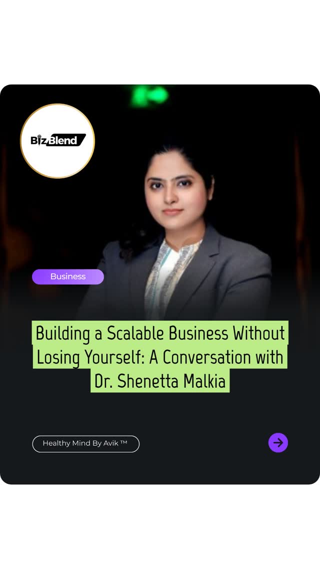 💼 Building a Scalable Business Without Losing Yourself: A Conversation with Dr. Shenetta Malkia — Live Now on BizBlend
The best business advice I ever received had nothing
to do with revenue.
It had everything to do with knowing when to slow down.
When to listen. When to let go.
This episode blends the raw reality of entrepreneurship
with the human truth behind every bold decision —
Because every great business starts with a person
who chose to believe in something bigger than fear.
Are you building a business — or are you building a life?
This conversation might shift how you see both.
🎧 Full episode → https://play.headliner.app/episode/32457136
BizBlend | Healthy Mind by Avik™
#BizBlend #EntrepreneurLife #LeadershipPodcast
#BusinessGrowth #MindfulEntrepreneur #HealthyMindByAvik #podmatch #healthymindbyavik