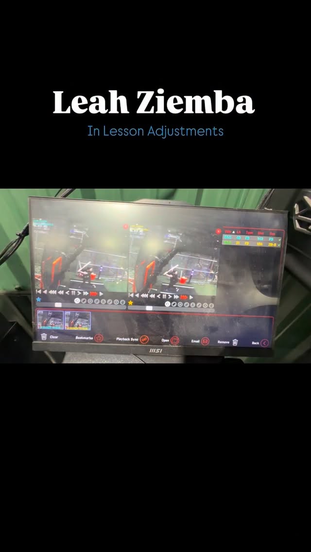 (Clip on the left)
- Leah was lunging forward on the machine causing barrel lag and her to be late and get under the ball
(Clip on the right)
- Leah was more centered with her body allowing her barrel to get out front and do more damage
Keep up the great work Leah‼️
#softball #cside #hittrax
