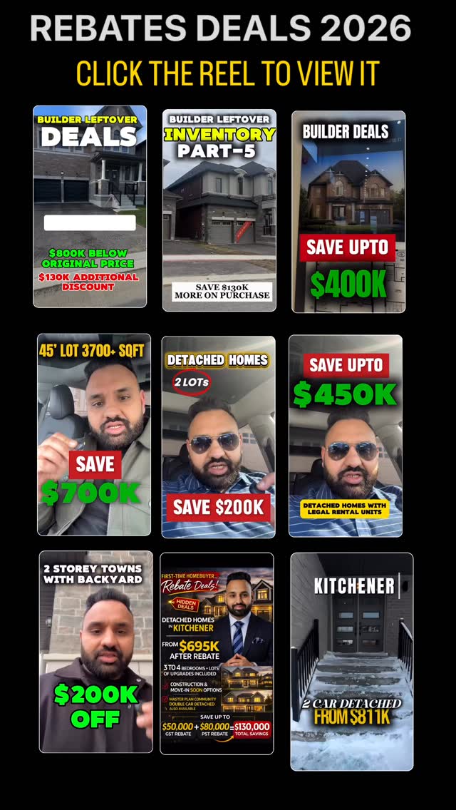 Check out few rebate deals which I posted lately. Click the tab to see full reel #arshpanesar #tdotpreconca