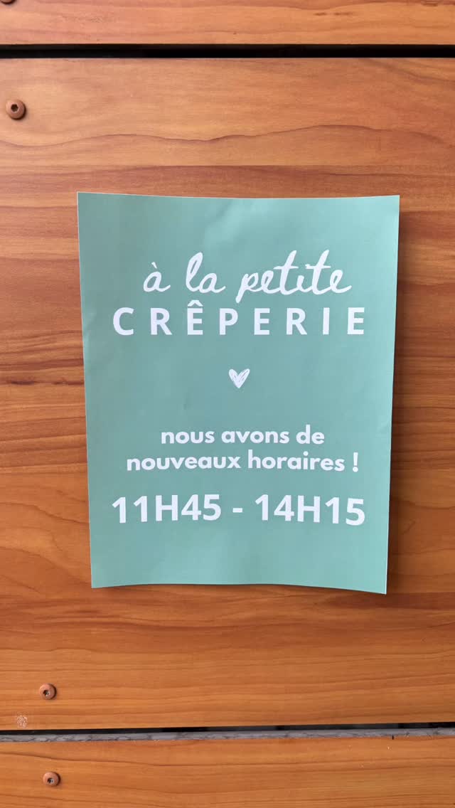 ✨ NOUVEAUX HORAIRES ✨
Pour mieux vous accueillir et vous laisser plus de temps pour profiter… 🥞💛
👉 Désormais, La Petite Crêperie est ouverte :
🕦 de 11h45 à 14h15
📅 Tous les midis (sauf le dimanche)
Plus de temps pour venir savourer vos galettes et crêpes préférées, même pour les pauses déjeuner un peu tardives 😋
On a hâte de vous voir encore plus nombreux autour de nos tables !
💬 Pensez à réserver : 06 34 52 29 00
#lapetitecreperie #castres #faitmaison #horaireouverture #creperiecastres