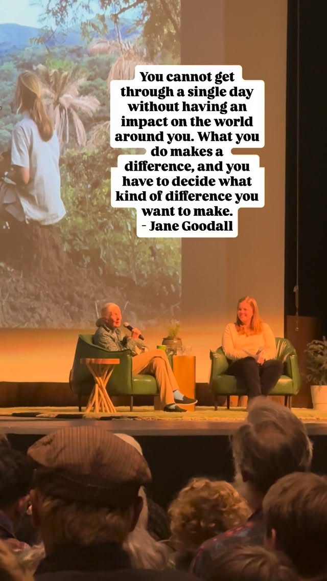 I feel so blessed to have been able to hear Jane Goodall speak before her passing. Happy Birthday, Jane. May your memory keep inspiring animal lovers for generations to come.