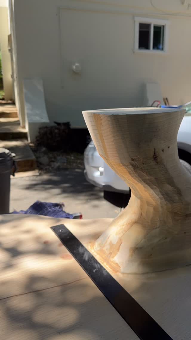 I have probably stated this multiple times but it is in the process of sanding in which the foundation is laid for a project to turn out close to perfect. Nothing reaches perfection but that is a principle that I strive for. Case in point with this video that I am posting. This is a small fragment of one day I spent 8 hours carving and fine tuning the shape of the bases and then spent the time sanding. The angles of the bases are a bit trying to work on but with enough time the results will be exactly what I have envisioned.