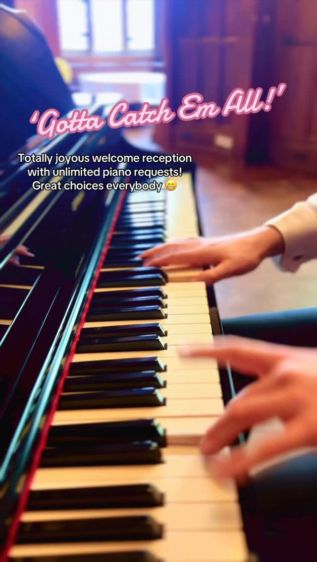 So happy to have the pleasure of playing at this beautiful wedding. The evening cocktail reception was a flurry of brilliant piano requests from guests! Anything, as long as it’s joyous, fun, and adds to the celebration - gotta play em all! 🔴⚈ . ̫⚈🔴
🎵I’m playing: Gotta Catch Em All - Pokémon TV Theme (Tim’s Wedding Piano version)
In this video:
Venue @fanhams_hall
Florist @branchandbloomflorals
Entertainment @elementweddingdjs
#pokemon #weddings #weddinginspo #weddinginspiration #weddingvibe #weddingmusic #weddingvibes❤️ #weddingvibes💍 #realwedding