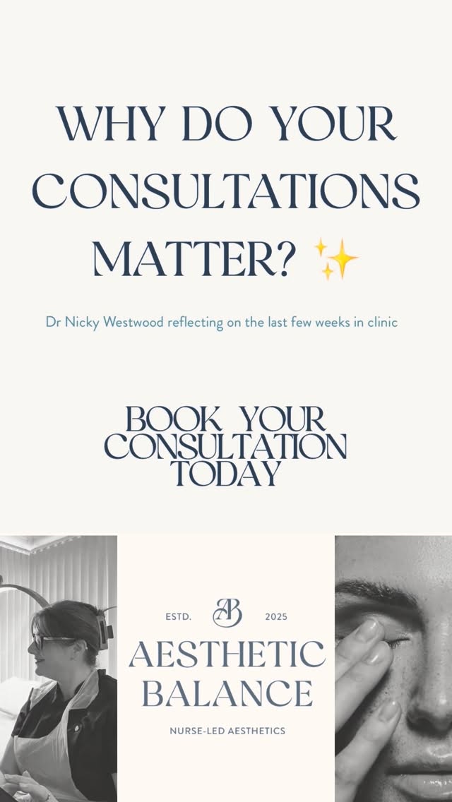 Why do consultations matter?
Because no two faces… no two stories… are ever the same 🤍
Over the last few weeks in clinic, I’ve been reminded that it’s not just about treatments…
It’s about listening.
Understanding concerns.
Building trust.
A consultation is where we create a plan that’s completely tailored to you - your skin, your goals, your confidence ✨
No trends. No pressure. Just personalised, nurse-led care 💫
Book your consultation today!
#aesthetics #nurseled #skincare #treatment #consultation