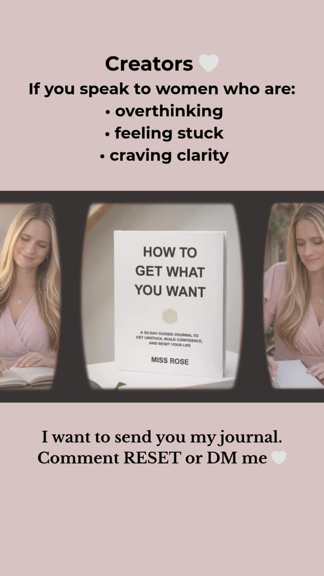 Creators 🤍
If your audience is:�• feeling stuck�• craving clarity�• ready to change their life
I want to partner with you.
I’m sending out a small number of free journals�(How to Get What You Want) to creators who want to share something REAL with their audience.
�This is about impact.
If you want one:�Comment READY or DM me 🤍
Let’s create something powerful together.
#personaldevelopmentjourney #CreatorCommunity #SelfGrowthTools #JournalPrompts #WomenSupportingWomen