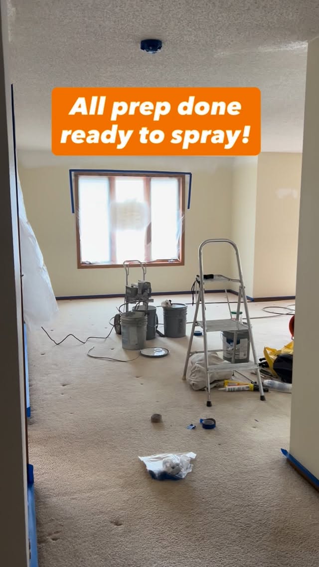 Ready to spray! #3pointpainting #interiorpainting #siouxfallspainter #cabinetpainting #exteriorpainting