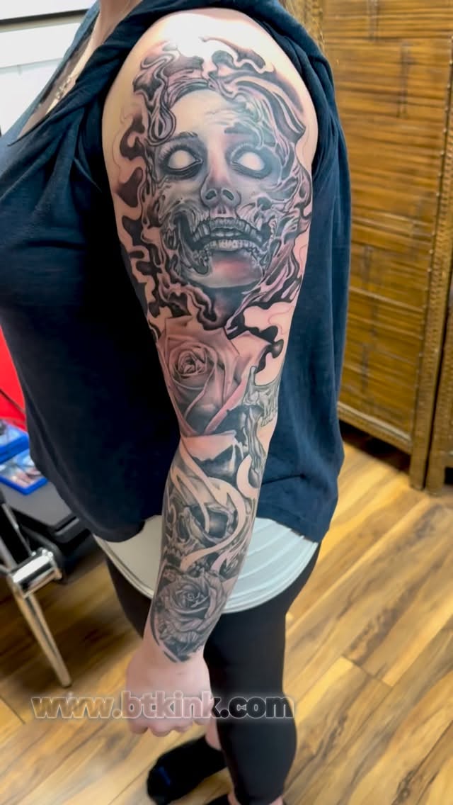 More added today to this sleeve in progressโ enjoy ๐ #btkink #billythekidmeyers #awardwinning #genevany #inkmaster