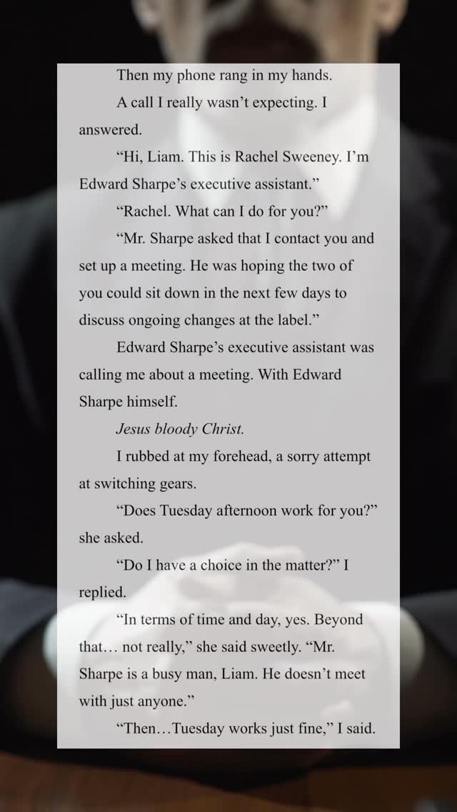In Close Enough to Break, Liam walks into the meeting that could change everything, and ends up face to face with Edward Sharpe, Titan’s CEO and kingmaker.
He has to make a choice play by their rules…
or burn the whole system down. #HartgraveTellers #ayawinterromances #celebrityromance #darkromance #rockstarromance