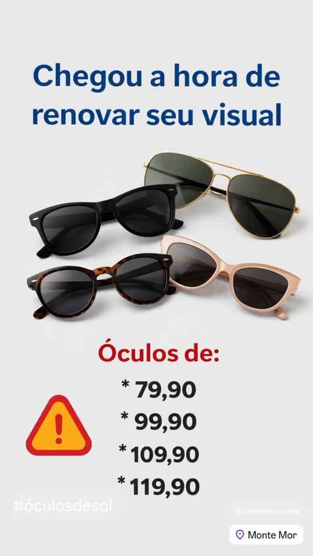 Promoção Vüe! #óculosdesol #usevue #promoçãoimperdível