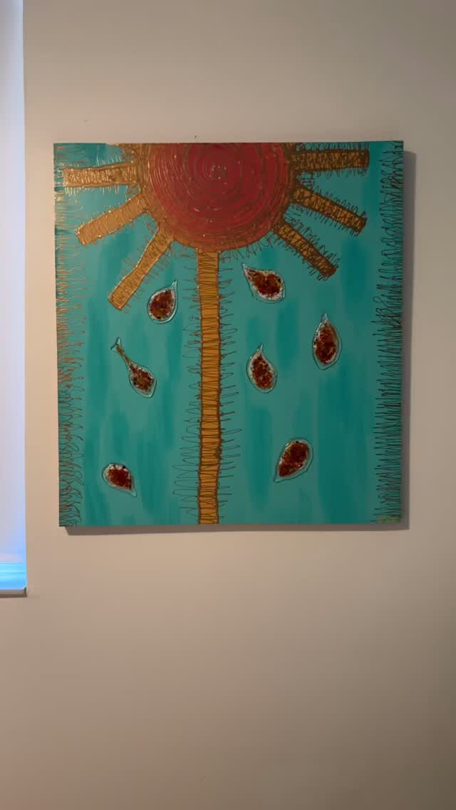 An old painting reinvented. #artist #glass #paintings #westonflorida #colors