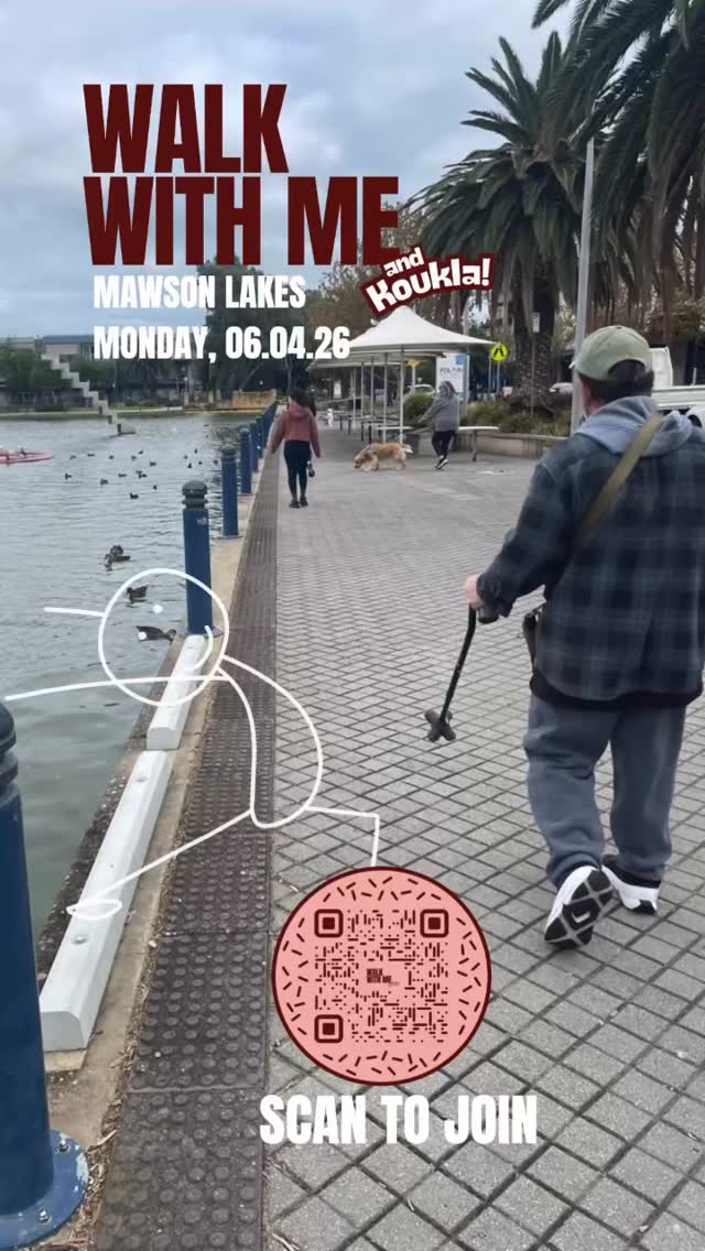 Plans for Easter Monday? This spot is yours if you want it!
We’re kicking off our first Walk With Me and Koukla walk at Mawson Lakes.
If you’re feeling the effects of Easter lunch, this is a pretty good way to get out of the house.
Easy pace, good people and the first 10 bookings get a drink on us after.
Come walk with us.
Scan the QR code or click on the link in the bio to book.
#walkwithmeandkoukla #themay50k #msawareness #adelaideevent #moveforMS