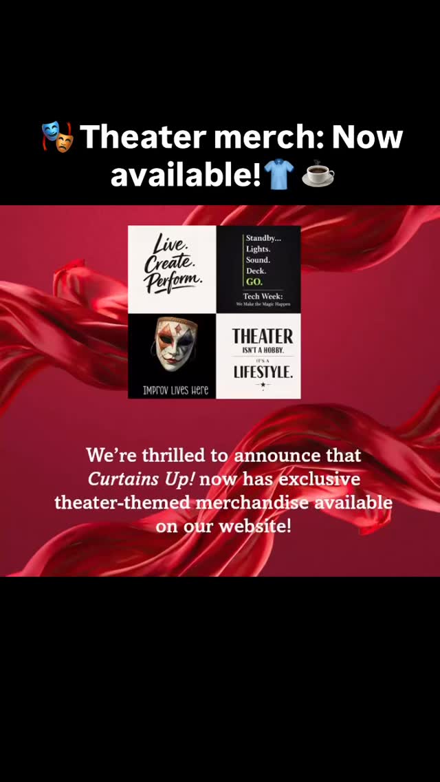🎭 We’re thrilled to announce that Curtains Up! now has exclusive theater-themed merchandise available on our website! 🎤
Whether you’re a drama student, a stage tech, a lighting designer, a sound designer, a costume designer, or a die-hard theater history buff, we’ve got something for you.
From Commedia dell’arte to the Renaissance and beyond, our designs celebrate every corner of the theater world.
And the best part? Every piece has been created by a theater kid; an insider who truly gets it. The late-night rehearsals, the backstage chaos, the niche references, the deep love for the craft.
Support the show and bring a little backstage flair to your everyday style!
Browse the full collection now at:
https://www.curtains-up.org/category/all-products
#CurtainsUpPodcast
#TheaterMerch
#DramaLife
#StageLife