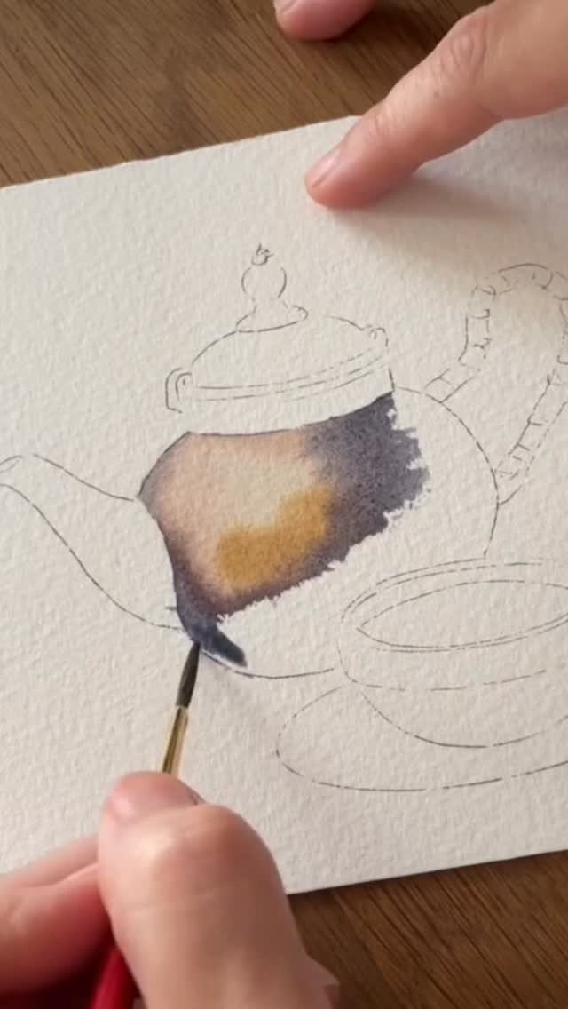 Tea Time #paintingvideo #watchmepaint #wildfeatheredu