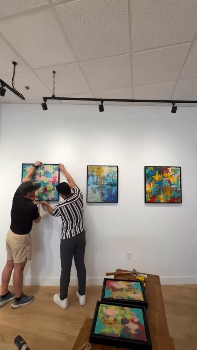 What an amazing last few days installing for my 3rd solo art show! I’m super grateful for my friends and husband who helped out! It’s been nearly 6 months of work! A few more touches and we are ready to go!
#art #artgallery #artcollector #painting #painting