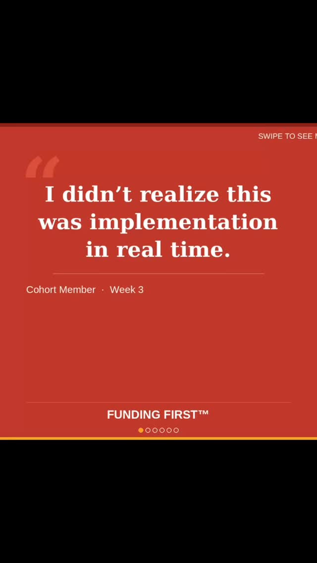 Swipe through. This is what Week 3 of Funding First actually looks like.
Not a recap. Not a highlight reel.
Real voices. Real results. Real structure.
Someone closed a deal.
Someone secured lifetime access.
Someone said. “I didn’t realize I’d get access to a real banker. “
This is implementation in real time.
We had not even gotten to the grant writer yet. We have not done the build labs.
There is still one seat $297.
Closes … HELD OVER…. to Midnight, Tuesday, March 31
shecarayvonne.com/fundingfirstsprint
-Shecara Yvonne