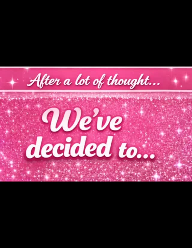 After much thought and consideration-we pray you understand! 🩷
With love,
DDF🩷🖤