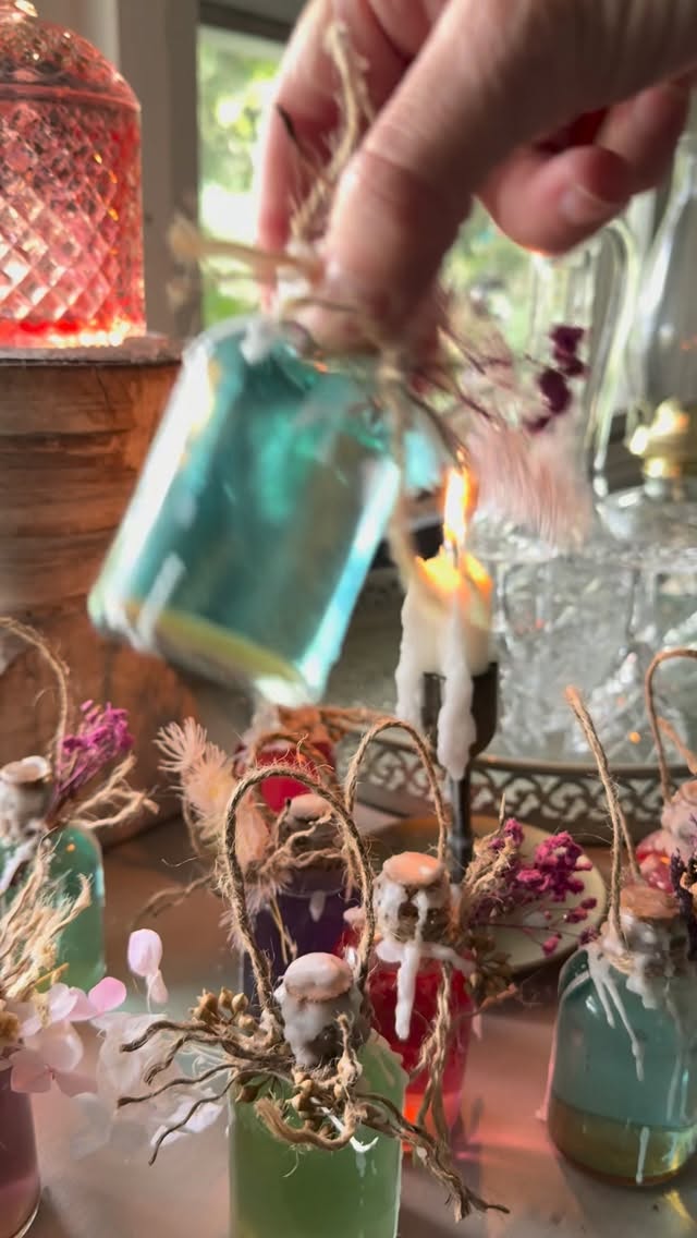 I spent time the other day in ritual…
creating little vials of captured sunlight ✨
made a whole collection of them for my witchy women who gathered for my autumn equinox circle.
we’ve just passed that turning point…
where the days begin to shorten…
and the light starts to slip further away.
but the sun doesn’t disappear.
it’s still there…
steady… constant…
even when we can’t feel it.
and I think we’re the same.
so this little vial…
this small bottle of moving light…
is something I’ll come back to over the colder months.
when things feel a bit heavy…
or quiet…
or dim…
I’ll shake it gently and watch the light rise.
a small piece of magic…
a reminder…
the light is still there
and so am I ✨
#theawenroom #modernwitchcraft #mundanemagic #aussiewitch #witchesofinsta
