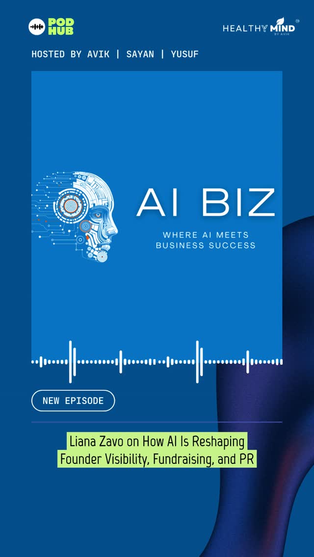 💼 Liana Zavo on How AI Is Reshaping Founder Visibility, Fundraising, and PR — Live Now
Here's the conversation most
boardrooms aren't having
AI can optimize your processes.
Automate your workflows.
Analyze your data faster
than any team ever could.
But it cannot replace
the one thing that actually
builds businesses that last —
Human judgment.
Human empathy.
Human leadership.
The future doesn't belong
to the most automated company
in the room.
It belongs to the most
intelligently human one.
This episode explores exactly that.
🎧 Full episode → https://play.headliner.app/episode/32409193
AIBiz | Healthy Mind by Avik™
Smart technology. Smarter leadership.
#AIBiz #HumanFirstLeadership #AIAndBusiness
#FutureOfLeadership #HealthyMindByAvik
#BusinessPodcast #podmatch