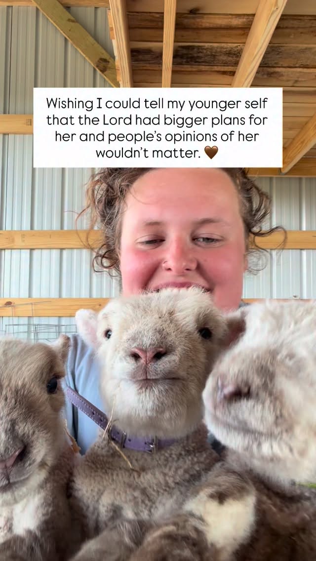 Hey you, younger you would be proud of you. 🤎
#farm #homestead #farmlife #sheep #mama
