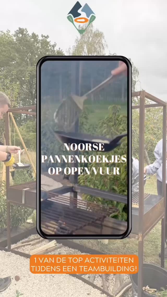🔥🥞TOP activiteit, Noorse pannenkoekjes op het kampvuur tijdens de outdoorteambuildings🌿 #teambuilding #outdooradventure #outdooravontuur #outdoorcooking #norwegianpancakes