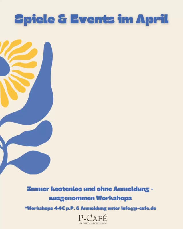 Unsere Events im April 🌼
#göttingen #pcafe #musik #party #events
