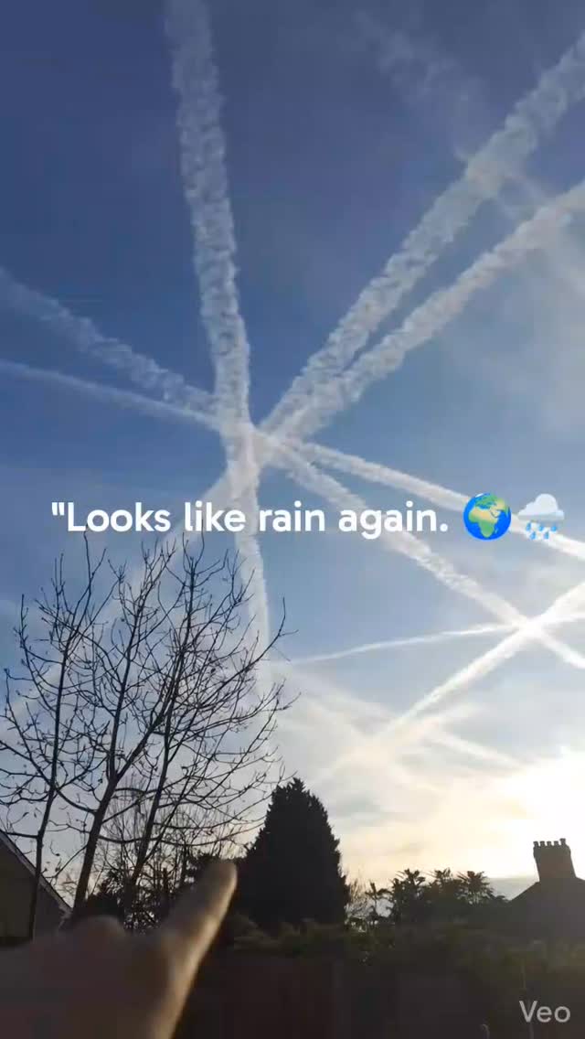 "Looks like 'rain' again. 🌍🌧️ Just watched this grid get laid out from the back garden, and now the blue sky is already being choked out. They’ll call it a natural forecast, but we just saw the 'seeding' happen in real-time. Cause and effect. 🕵️♂️🚫 #TheGrid #Manchester #Geoengineering #LookUp #WeatherMod"