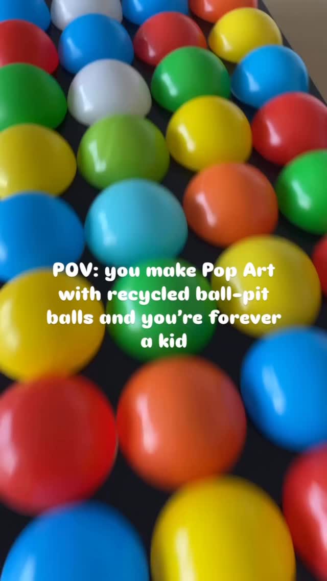 I donāt work, I play.
My ball pit series is one that I have the most fun with. There is something about colourful balls that brings you right back to childhood.
All balls are recycled and full of happy stories.
My studio is a playground and Iād love for all of you to have a piece of the fun.
Hoping my content here brings you a bit of my joy.
And that some of you might even want to take it home on their wall š
Happy Thursday and stay playful!
#katvandal #ballpitfun #playeveryday #happyart #upcycledart