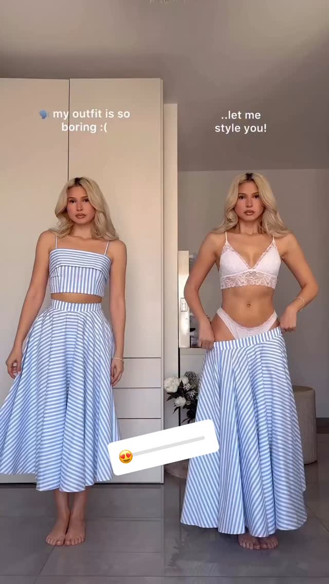 Yay or Nay? Vote below ⬇️ outfit transformation 🩵 From something so simple you can create the most stylish look ✨ I love that skirt hack 👏🏻 Tag a bestie who would love these ideas 👭
Remix @sosazerafa
Full outfit: @fashionnova