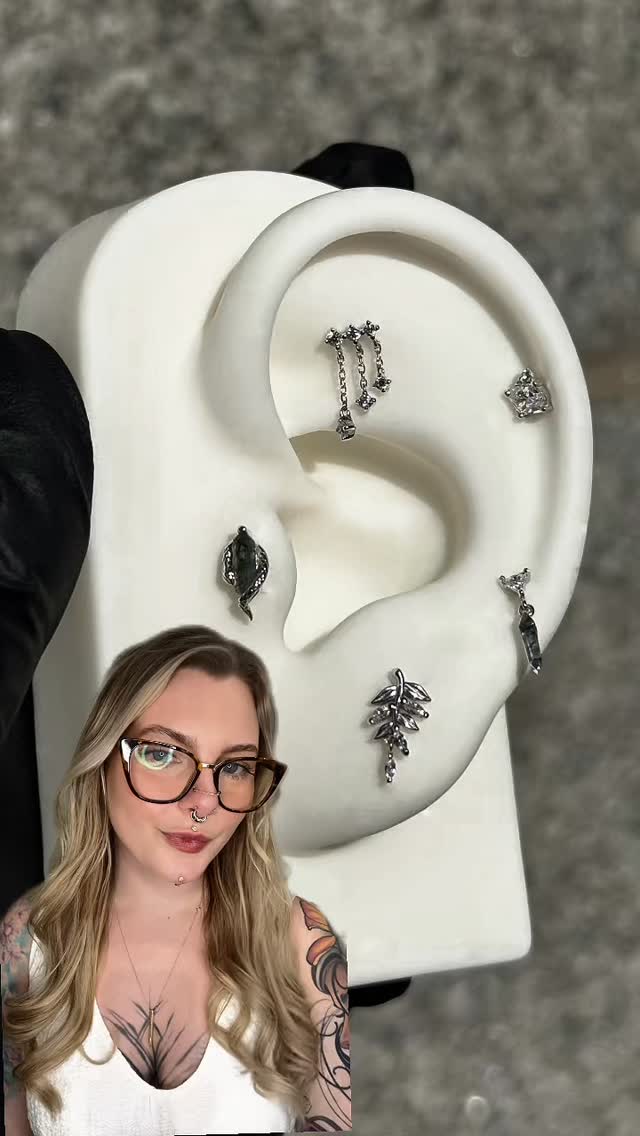 Moss agate and CZ perfectly balanced for a mix of natural stones with some serious sparkle ✨