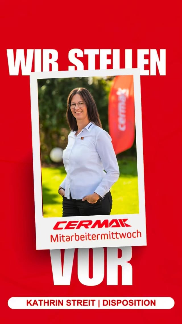 🌟 Mitarbeiter-Mittwoch bei Cermak 🌟
Heute im Fokus: Kathrin Streit aus unserer Disposition 👋
Kathrin sorgt im Hintergrund dafür, dass alles rund läuft – von der Planung bis zur Koordination. Mit ihrem Organisationstalent, ihrem Überblick und ihrer lösungsorientierten Art ist sie eine unverzichtbare Stütze in unserem Team.
💬 „Kein Tag ist wie der andere – genau das macht die Arbeit in der Disposition so spannend!“