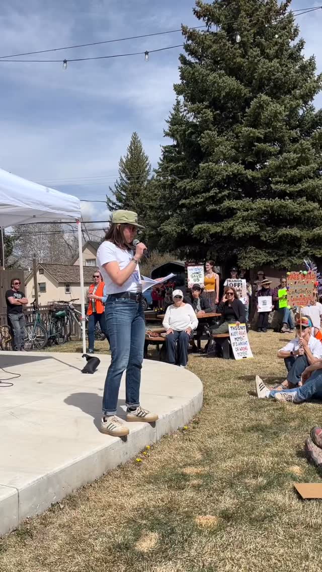 I’m so proud of how Gunnison showed up for the No Kings march yesterday. It was peaceful. It was joyful. People were there because they love America 🇺🇸, because they love the Constitution 📜 , because they love our public lands 🌲, because they love their families, because they love their neighbors. It was an honor to get to speak to my community about the values we hold dear.
#nokings #standwithminnesota #freedomofspeech #freedomofassembly #democracy