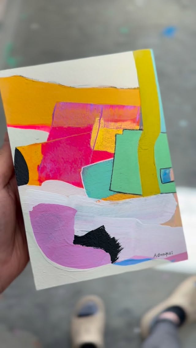 (Sold) A cute pair of minis is heading off to Ontario today! Thank you so much to everyone who has supported my little studio sale. Today is the last day, so be sure to check it out!
#studiosale #artsale #affordableart #colourfulart #canadianartist