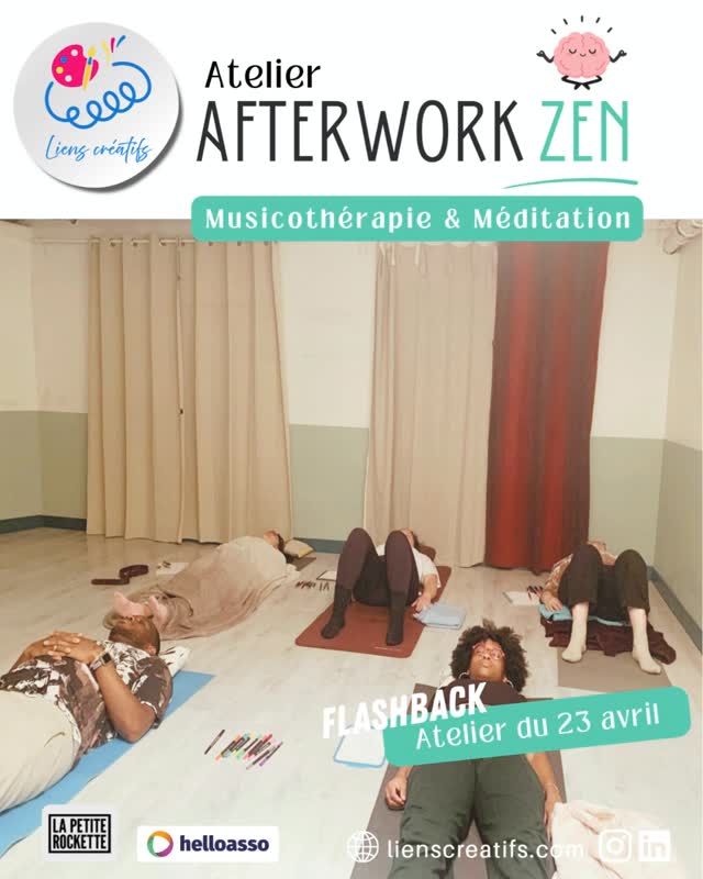 ✨ Flashback – Afterwork Zen du 23 avril 😌✨
Merci à toutes les personnes présentes pour cette belle parenthèse de musicothérapie & méditation 🌿🎶
Avec @camille.gaillardon, art-thérapeute 🤍, nous avons partagé un moment tout en douceur, entre respiration, écoute et voyage sonore 🎧✨
Au fil de la séance, un chemin vers l’apaisement :
💫 apaiser le mental 🧠
💫 relâcher le corps 🤲
💫 retrouver un espace de calme 🌿
💫 se reconnecter à soi 🤍
Nous avons proposé un temps d’art-thérapie avec un dessin avant et après la séance ✍️🎨
Une mini composition libre pour observer l’évolution de l’état intérieur.
Le dessin final s’est transformé en un élan de couleurs et de joie 🌈✨😊
À travers ces ateliers avec l' @associationlienscreatifs, nous avons à cœur de transmettre des pratiques de détente et de reconnexion accessibles à chacun·e 🌿✨ : musicothérapie 🎶, massage sonore 🔔, art-thérapie 🎨, sophrologie (relaxation rapide) 🧘♀️ avec Dulce @dulchiolop, sophrologue, & radio-contes 🎧 avec Veronica @verocg2001, art-thérapeute et thanatologue 🌟
Des espaces sensibles pour ralentir ⏳, se retrouver 🤍 et se reconnecter à soi 🌿✨
📩 associationlienscreatifs@gmail.com
🌐 www.lienscreatifs.com
Merci pour votre confiance 💫
------
Jessica Archer | Art-thérapeute (Art-thérapie dynamique & Musico-thérapie réceptive)
🌿Accompagnement vers le mieux être par la médiation artistique
📩 contact@jessicaarcher.fr
🌐 www.jessicaarcher.fr
------
#AfterworkZen #Musicothérapie #ArtTherapie #MassageSonore #Koshi #Meditation #BienEtre #Relaxation #ReconnexionASoi #AteliersBienEtre #Paris11 #SoinSonore #DeveloppementPersonnel