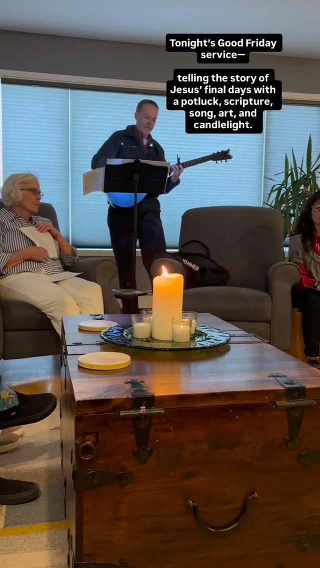 From today’s Good Friday service—we gathered for a potluck dinner to retell the story if Jesus’s last days with scripture, song, art, and candlelight.
#shaboozey #goodnews