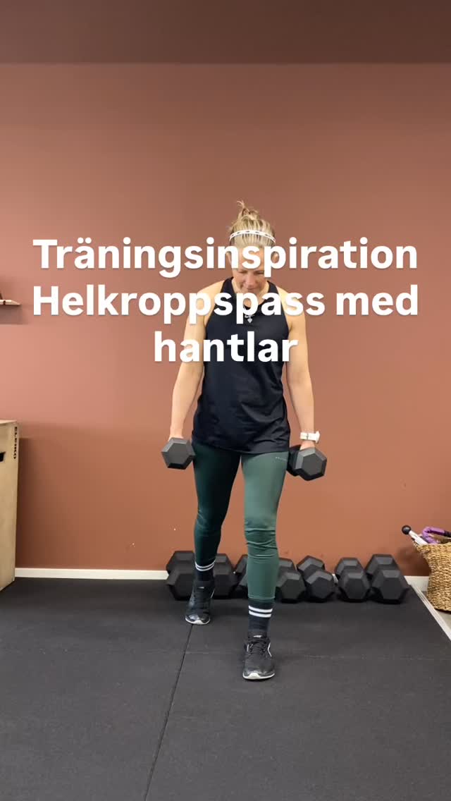 Det var länge sedan vi bjöd på träningsinspiration nu - här kommer ett helkroppspass att köra med ett par hantlar- 5 övningar - hur många varv hinner du på 20 min?
Split squat
Rodd i planka
Korsande utfall med ryck
Raka enbensmarklyft i kick stance
Hantelcirklar
Välj antalet repetioner utifrån vilken vikt på hantlar du har tillgå men någonstans mellan 8-12 reps per övning.
Lycka till och ha en fin fredag💪😀