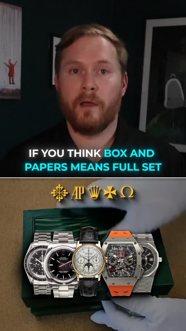 Box and papers does not mean full set. And thinking it does can cost you thousands.
Full set means everything. Box and papers is part of it. Not all of it.
That one misconception has cost collectors thousands.
#watchcollectors
#rolexwatch
#watchaddict
#watchcommunity
#luxurywatch