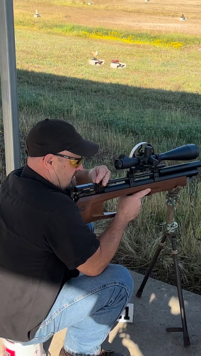 Sacramento Valley, Field Target club March monthly shoot Eric taking down the wolf. #fieldtarget #shooting #airgun #shooter #airgunshooting