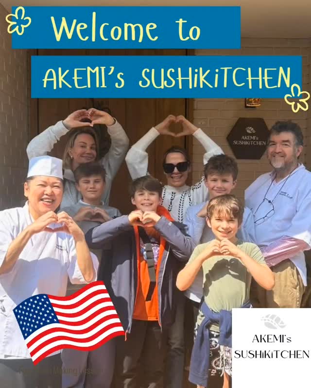 We welcomed six guests from California, in two families.
It was a lively lesson, with two mothers and their four boys.
They were all very happy with the sushi they made themselves, and one teenager even bought his own makisu (sushi rolling sheet).
When I gave them our original cookbook as a gift, they were thrilled, saying “I’m going to make sushi at home!”
Thank you for coming!
☆Fun sushi making lesson☆
For reservations and more information, check the URLs in our profile: @akemis_sushikitchen
カルフォルニアから 2家族6名をお迎えしました。
お母様たちと男の子4人の賑やかなレッスンとなりました。
「自分で作った寿司だ!」と喜んでいただき、ティーンエイジャーの子が巻きすをお買い上げ。
ギフトのオリジナルクックブックに「家でも作れる」と、嬉しいお言葉をいただきました。
ご来店、ありがとうございました!
ご予約や詳細は プロフィール @akemis_sushikitchen 内URLをチェックしてください
#Tokyo #SushiLesson #EdomaeSushi #SushiMakingLesson #JapanTravel