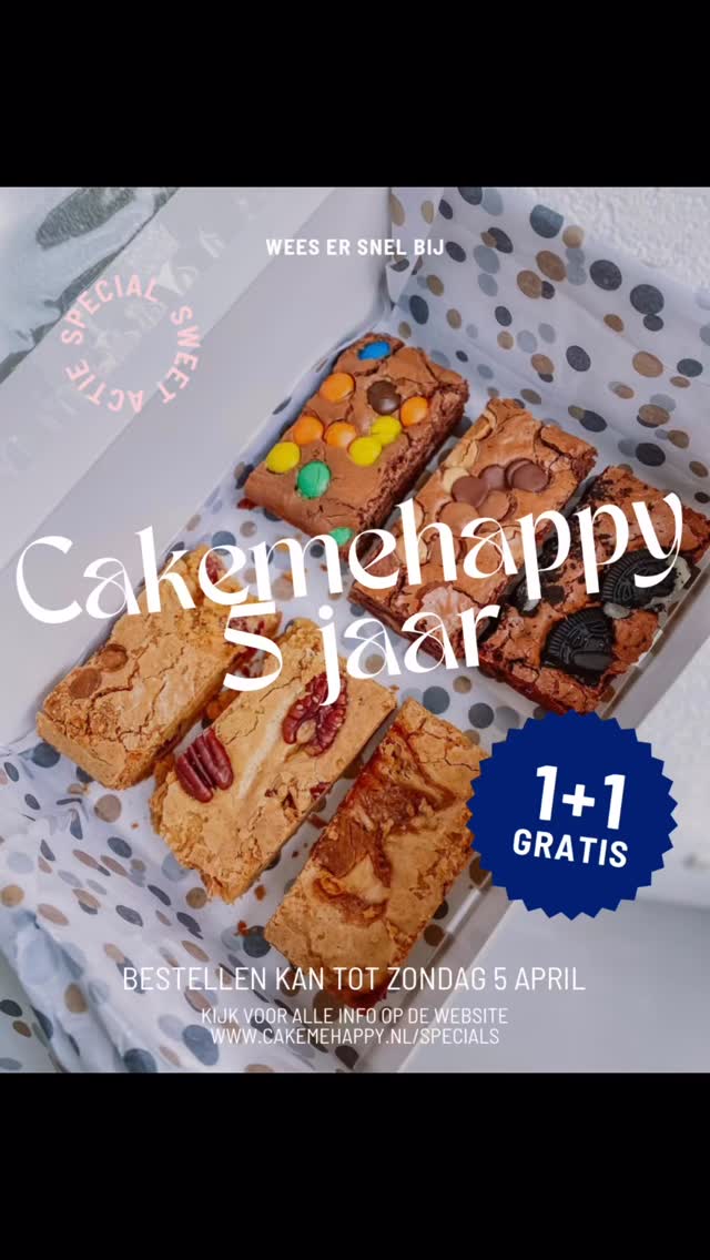 Heb jij al je eigen sweetbox samen gesteld?
Nee!!? Waar wacht je dan op!?
.
Je kan nog tot zondag bestellen en profiteren van 50% korting…
.
Ga snel naar de website en kijk bij het kopje specials!
Wat mag ik voor jou toevoegen aan je sweetbox?
.
Tagg ook nog even degene die dit niet mag missen!
#actie #gratis #glutenvrijesweets #cakemehappyglutenfree #lovetobakeyouhappy