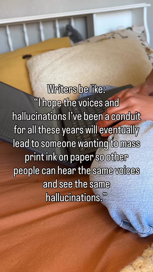 What voices and hallucinations are you hoping make it to press?
Ever thought about it like that? 😂
Hi, I’m Megan! I’m an agented author on sub with a YA fake dating romance that asks if love and ambition can coexist. Nice to meet ya—let’s talk books!
#amwriting #yawriter #yabooks #writertok booktok traditional publishing, author life, writing, young adult books, novels, writing humor