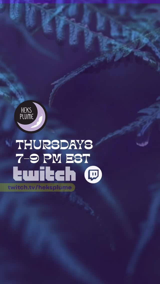 Hey! Drawing Lady Liberty in an art nouveau style? Maybe? Lady Justice, is that you too? Plans. We’ll see.
Thursdays 7-9pm est
Twitch.tv/heksplume