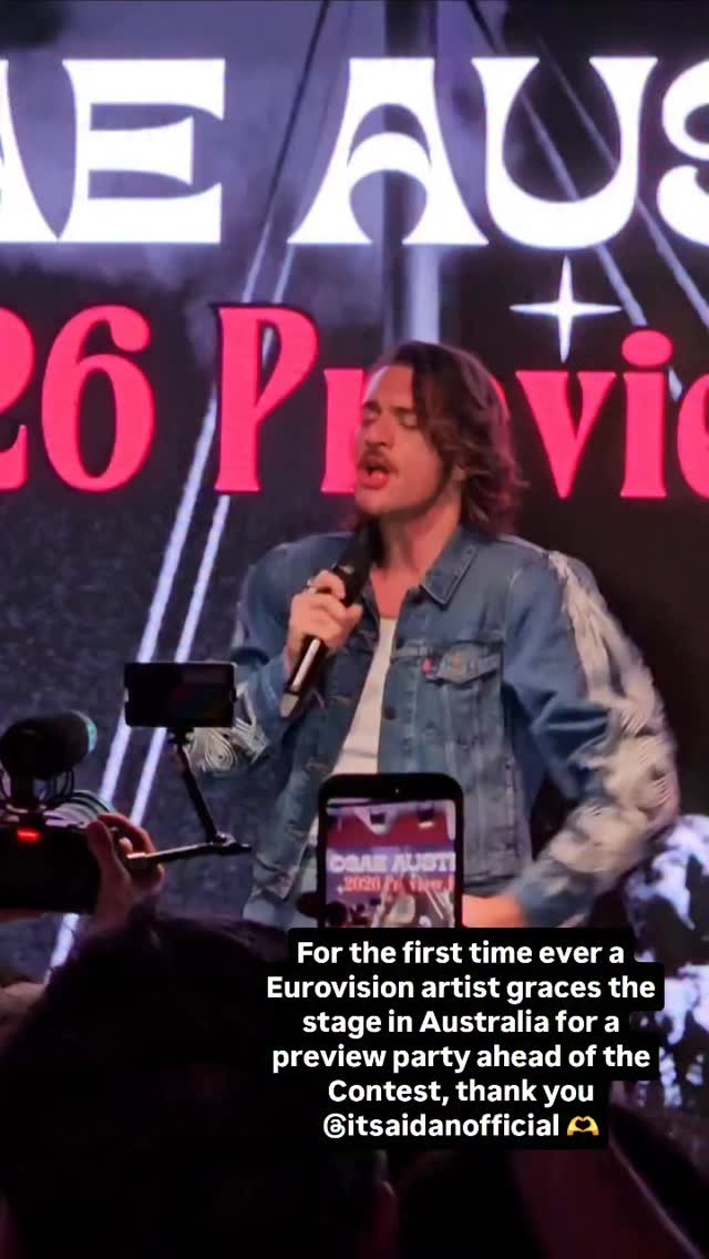 For the first time ever a Eurovision artist graces the stage in Australia for a preview party ahead of the Contest, thank you @itsaidanofficial @vivamaltaevents and @ogae_australia 🙌 #eurovision #esc