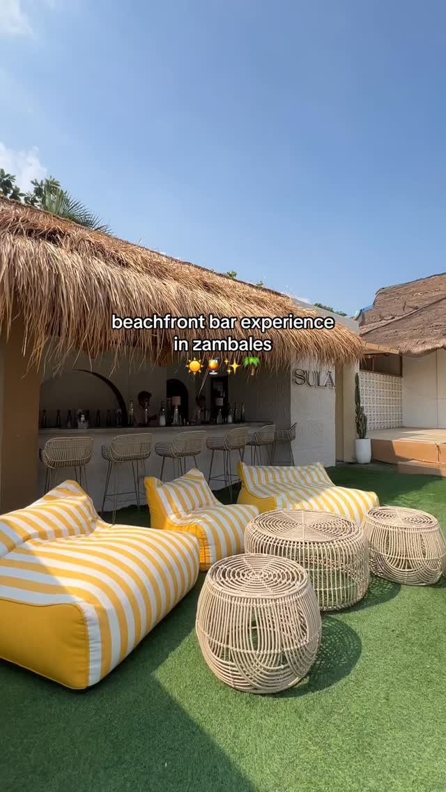 your sign to visit this beachfront bar in zambales. only 3 hours away from manila ☀️✨
