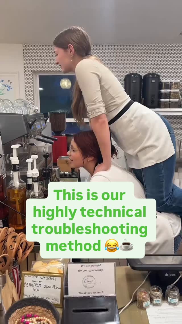 ✨ When it’s an all-girls shift and something decides to break…
✨ This is our highly technical troubleshooting method 😂☕️
Step 1: Climb
Step 2: Stare intensely
Step 3: Whisper “why are you like this?”
Step 4: Somehow fix it anyway 💁🏼♀️
🙌 No but really… girl power + a little espresso magic = problem solved 💪✨
✨ Come experience the Krave deliciousness for yourself… so many flavors, so little time.
#welovekrave #crepeoclock #freshbakes #nextlevel #bestbistroSD