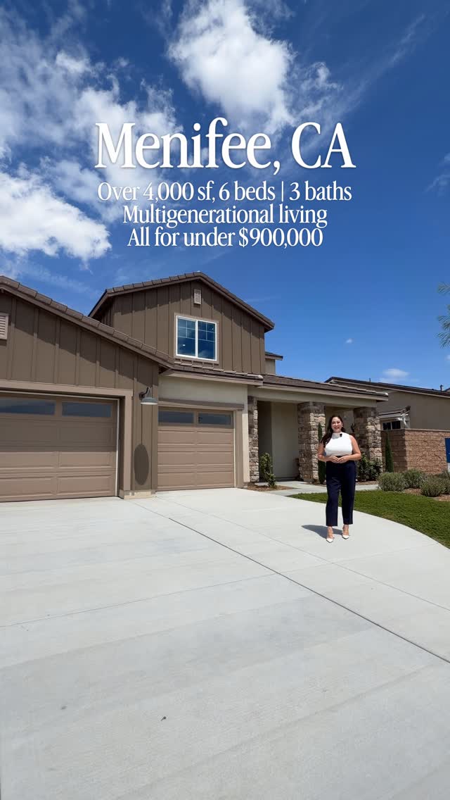 Over 4,000 sq ft with a layout designed for real life, flexibility, and room to grow.
• 🛏️ Up to 6 bedrooms + 3 bathrooms
• 🚪 Private multigenerational suite with its own entrance
• 🍽️ 14-foot kitchen island built for hosting
• 🛋️ Spacious loft + bonus living area off the primary
• 🚗 3-car garage
This is the kind of home that adapts to your lifestyle… not the other way around.
If you want more information on this home, comment “GEN SUITE” and I’ll send you the details.
📲 (951) 725-1587
📧 Cathy@catherinekimre.com
Follow me @catherinekimre for more homes, community highlights, hidden gems, and the best places to live in SoCal.
All information is reliable but should be independently verified
Marketed By:
Catherine Kim | REALTOR®
Real Broker
California Real Estate License 02035547
Catherine Kim
(951) 725-1587
Cathy@catherinekimre.com
Southern California real estate agent
DRE 02035547
Real Broker
#menifeehomes #menifeerealestate #temeculavalleyhomes #inlandempirerealestate #newconstructionhomes multigenerationalliving dreamhome hometour realestateagent househunting californiahomes moveuphome familyhome justlisted
