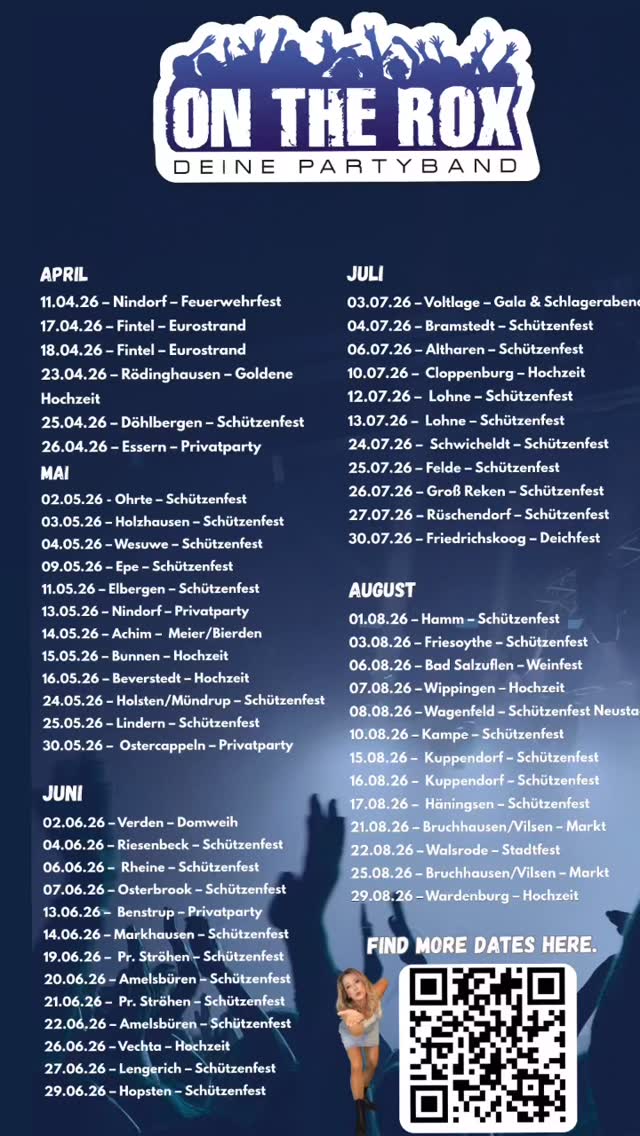 #ontheroxdeinepartyband #termine #2026 #ɴᴇᴡᴘᴏsᴛ #seidihrdabei