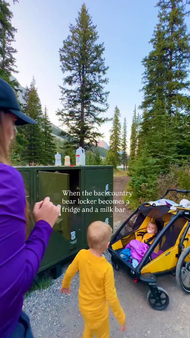 And the shift to mothering outdoors can be challenging and a little unpredictable but it’s possible.
Who hikes with a jug of milk to the backcountry? 😂 A first.
#backpackinglife #backpackingadventures #backpacker