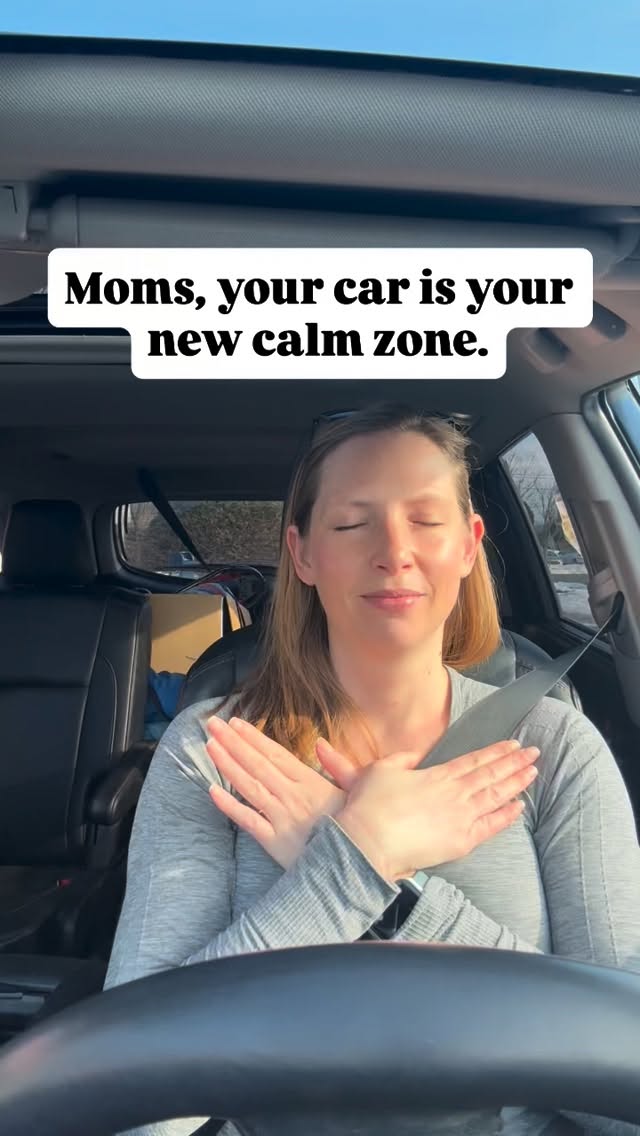 As moms, we spend a lot of time in the car…
Pickup line.
Shuttling kids to sports and activities.
Sitting in a parking lot before going into the grocery store.
Or taking a minute in the garage before walking inside to everyone needing something from you.
But your car can actually become a powerful place to pause and reset.
Instead of scrolling or rushing off to the next thing, try the Butterfly Hug, a 60-second pause and reset to calm your body and mind 🦋
1️⃣ Cross your arms over your chest, hands on your shoulders (hug yourself!)
2️⃣ Tap one hand, then the other—slow and steady (left, right, left, right)
3️⃣ Breathe deeply as you tap
4️⃣ Relax your shoulders and jaw
This small intentional pause can shift your nervous system out of overwhelm and into a place where you feel more calm, present, and in control.
It’s a great exercise to teach and do with your kids as well.
Small, consistent moments like this add up.
Micro-habits → real shifts in how you think, feel, and show up.
Give it a try 🦋
🌱Therapist + Coach for Moms
#nervoussystemsupport #butterflyhug #motherhoodselfcare